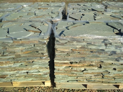 Плитняк златолит зелёный для цоколя, отмостки купить в Оренбургской области