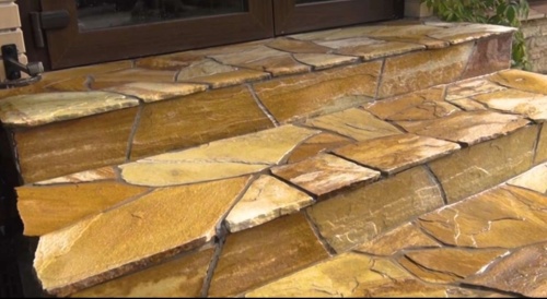 Плитняк златолит жёлтый золотистый для отмостки купить в Оренбургской области