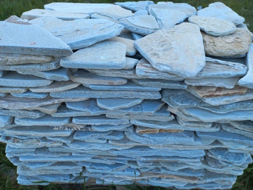 Плитняк златолит зелёный галтованный для цоколя купить в Оренбургской области