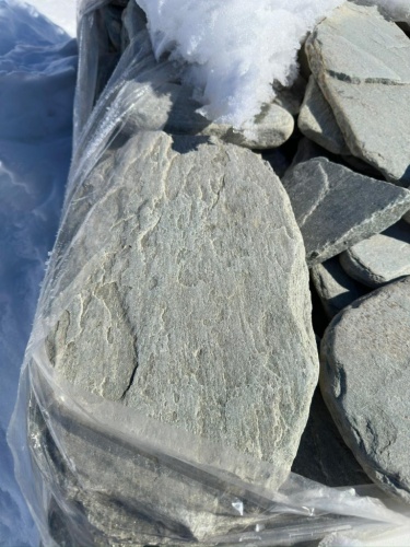 Плитняк златолит зелёный галтованный для цоколя купить в Оренбургской области